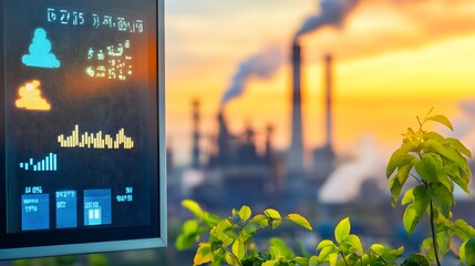 Air quality monitoring station in urban environment, measuring pollution levels to ensure public health and environmental safety.