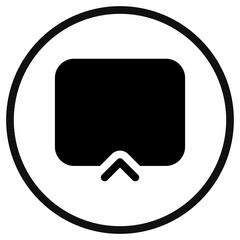 Naklejka premium Editable vector cast screen icon. Part of a big icon set family. Perfect for web and app interfaces, presentations, infographics, etc