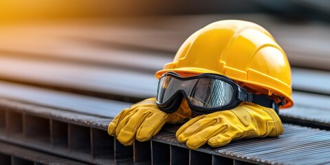 Construction safety gear industrial site image outdoor close-up worker protection importance