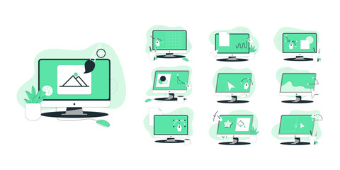 Design Tools Flat Illustration