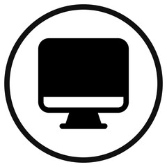 Editable vector blank desktop computer screen icon. Part of a big icon set family. Perfect for web and app interfaces, presentations, infographics, etc
