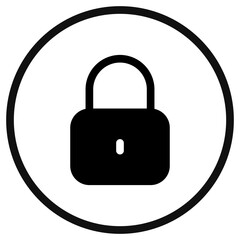 Editable vector lock padlock encryption password icon. Part of a big icon set family. Perfect for web and app interfaces, presentations, infographics, etc