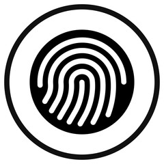 Editable vector fingerprint scan icon. Part of a big icon set family. Perfect for web and app interfaces, presentations, infographics, etc