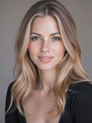 Fototapeta premium Natural Portrait of a Young Woman with Soft Features