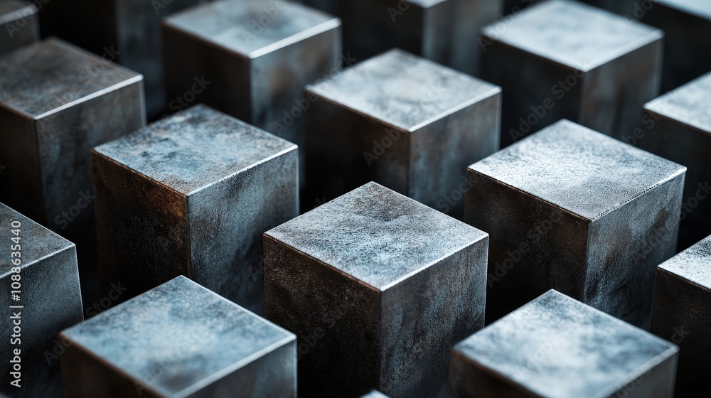 Poster the cube is a three-dimensional shape that represents stability and solidity.