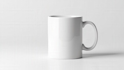 Obraz premium A stylish mug design mockup featuring a glossy surface, ideal for showcasing custom branding.