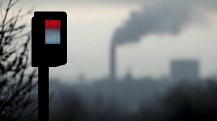 Air quality monitoring station in urban environment, measuring pollution levels to ensure public health and environmental safety.