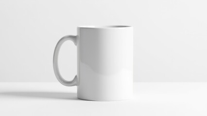 Obraz premium A professional ceramic coffee mug mockup with a glossy finish, displayed on a clean white background.