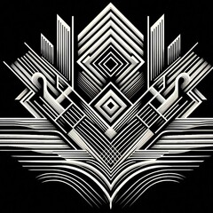 Art deco geometrics Sleek symmetrical patterns inspired by water
