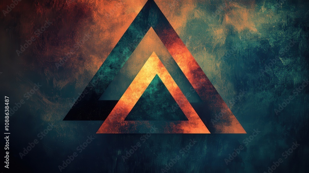 Poster triangles are dynamic shapes that convey movement and energy.