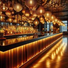 Fototapeta premium Bar and Counter Lamp Designs;;