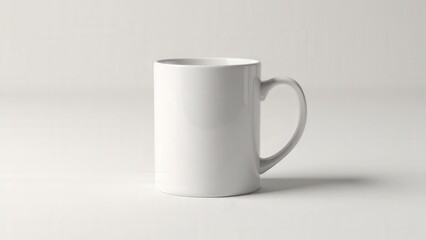 Fototapeta premium A stylish high-quality mug mockup showcasing a ceramic mug with a glossy finish for branding.