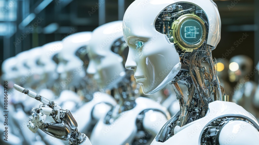 Poster write about the influence of artificial intelligence on innovation.