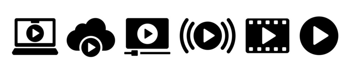 Video icon set. Video icon.