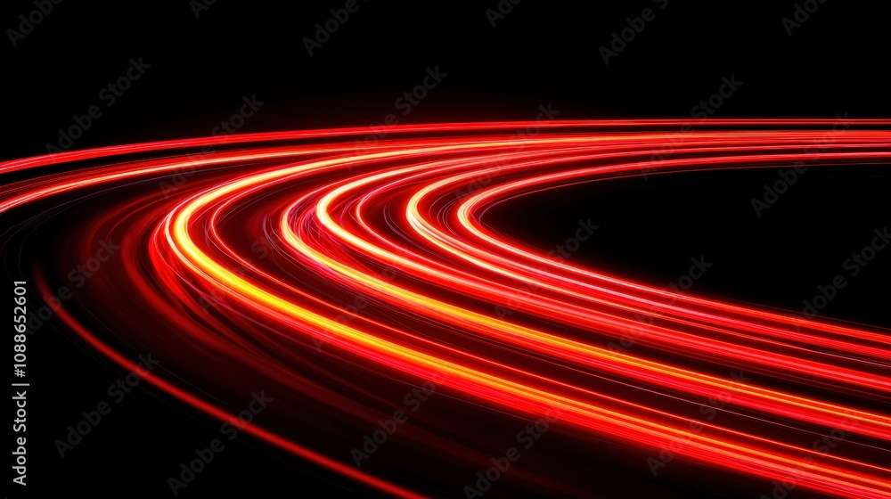 Poster abstract red light trails speed motion blur dynamic background