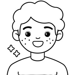 Obraz premium beauty skin care routine cute boy fresh skin