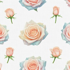 seamless background with pink roses