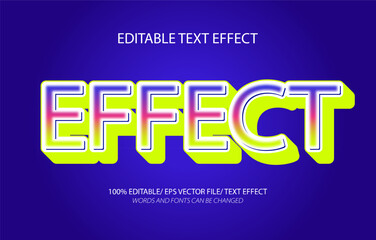 Fototapeta premium Effect editable text effect, 3D editable text template.
