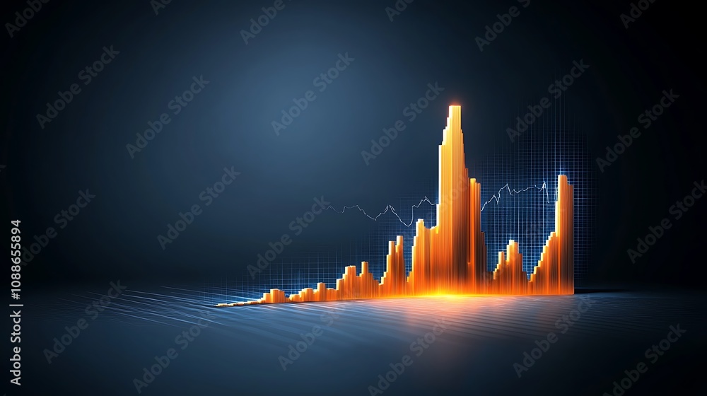 Poster graphical data visualization technology trends digital art abstract viewpoint analytics concept