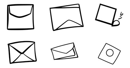 Communication linear icons. Newsletter, E-mail, Correspondence. Set of quality line icons. Modern graphics.