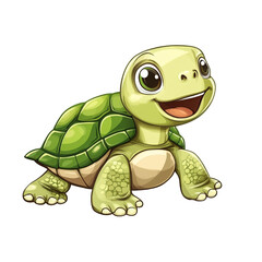 Obraz premium Cute Cartoon Turtle