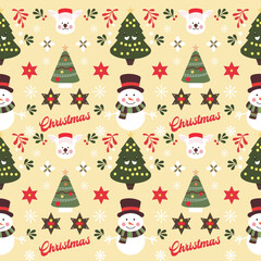 Seamless christmas pattern illustration, holiday pattern