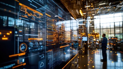 Fototapeta premium Innovating Urban Energy Efficiency: Engineers Analyzing Advanced Battery Storage Systems in High-Tech Laboratory