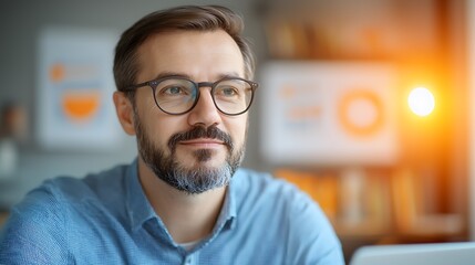 Obraz premium Business professional discussing ideas in modern office environment portrait inspirational setting