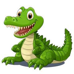 Fototapeta premium Cute Cartoon Crocodile