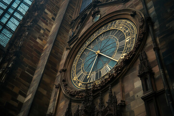 Old astronomical clock in the cathedral