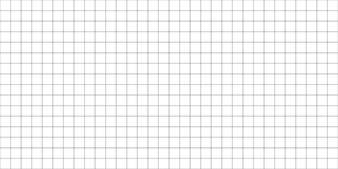 Seamless, repeatable Squares grid, mesh, Graph, Plotting paper pattern, Regular Lattice, grate-grating, Trellis and grill with thin lines. Vector illustration.