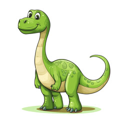 Fototapeta premium Smiling Green Dinosaur