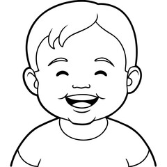 Obraz premium cute baby boy showing his teeth