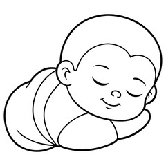 Fototapeta premium cute baby sleeping