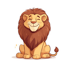 Fototapeta premium Smiling Cartoon Lion