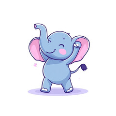Obraz premium Cute Cartoon Elephant
