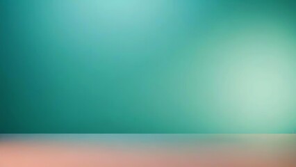 Peach, light teal, and mild mint make up the gradient background, which is object-free.
