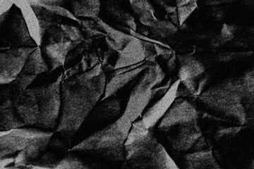black crumpled paper background texture