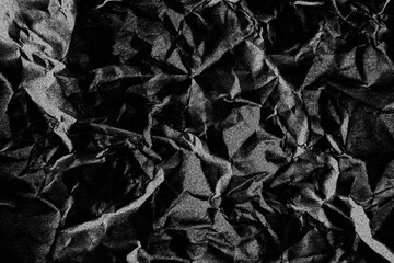 black crumpled paper background texture