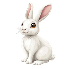 Obraz premium Cute White Rabbit