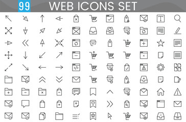 Web icon set, Set of computer icon vectors