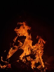 fire in the fireplace