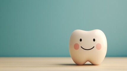 Happy Tooth 3D Render Dental Care Oral Hygiene Childrens Dentistry