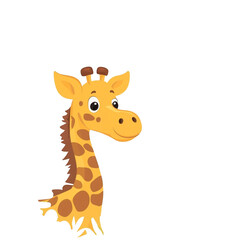 Fototapeta premium Cute Giraffe Cartoon Illustration