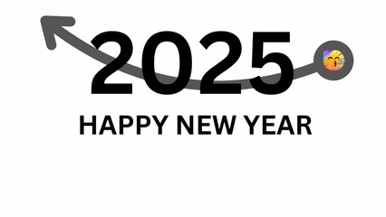 Fototapeta premium happy new year 2025 image