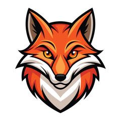 Fox Head Logo Vector Illustration Featuring Modern and Minimalistic Design Perfect for Branding and Graphic Projects