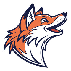 Fox Head Logo Vector Illustration Featuring Modern and Minimalistic Design Perfect for Branding and Graphic Projects