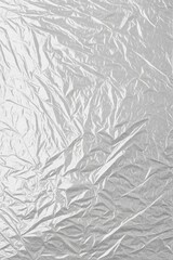 Crumpled transparent plastic sheet texture background