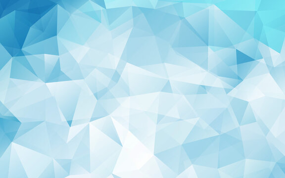 ポリゴン　幾何学模様背景　青色　Polygon geometric pattern background blue