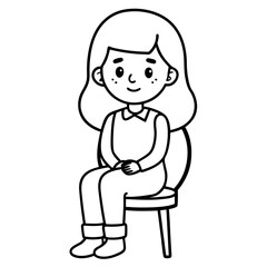 cute girl sitting on a chair